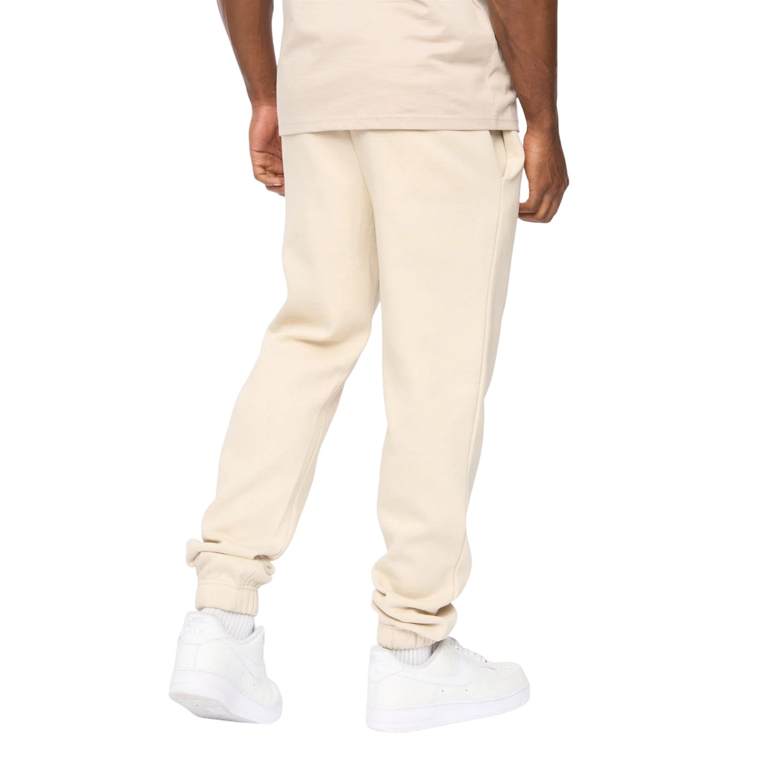 Light Stone - Back - Crosshatch Mens Preece Jogging Bottoms
