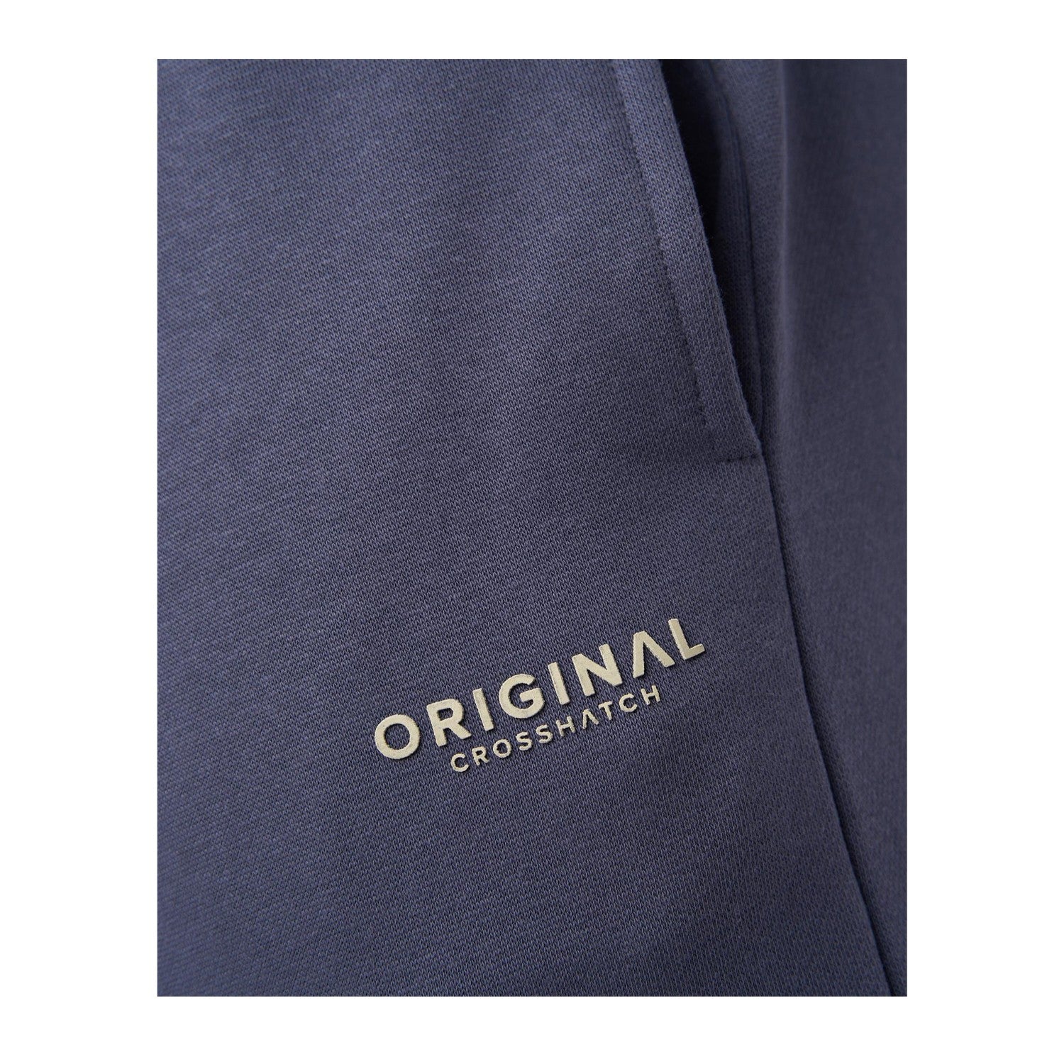 Navy - Side - Crosshatch Mens Preece Jogging Bottoms