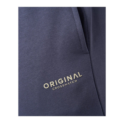Navy - Side - Crosshatch Mens Preece Jogging Bottoms
