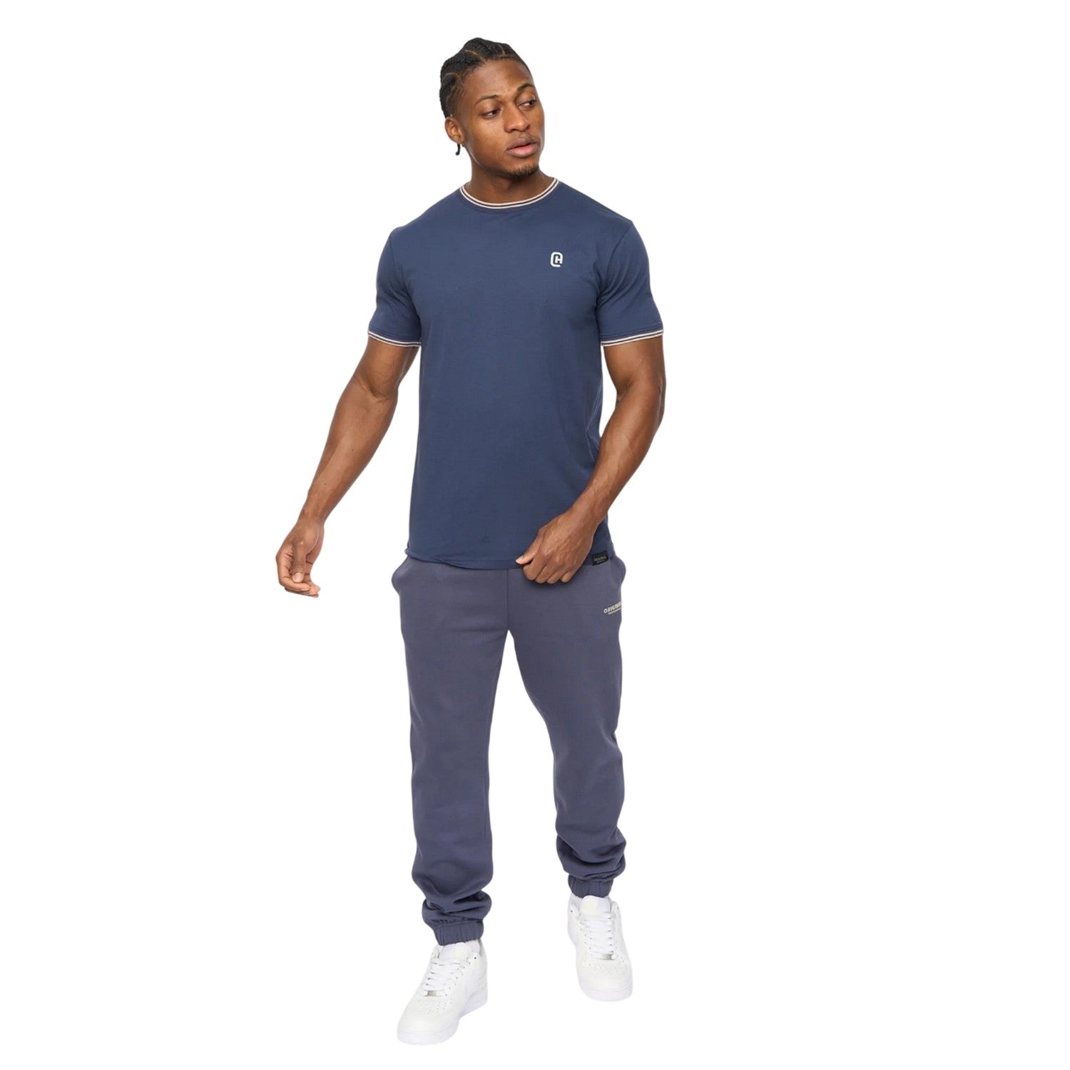 Navy - Lifestyle - Crosshatch Mens Preece Jogging Bottoms