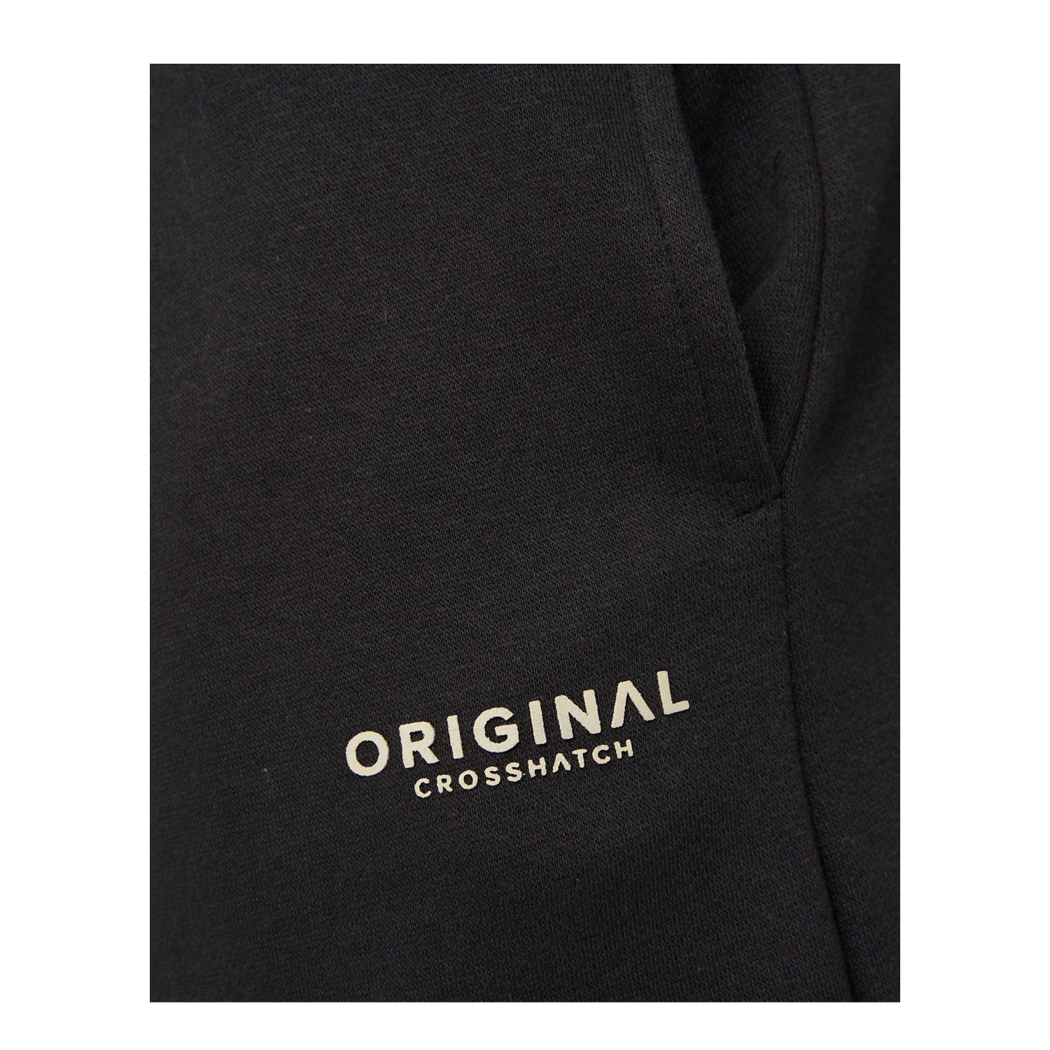 Black - Side - Crosshatch Mens Preece Jogging Bottoms