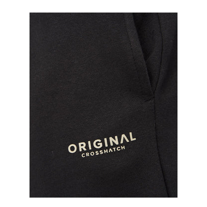 Black - Side - Crosshatch Mens Preece Jogging Bottoms