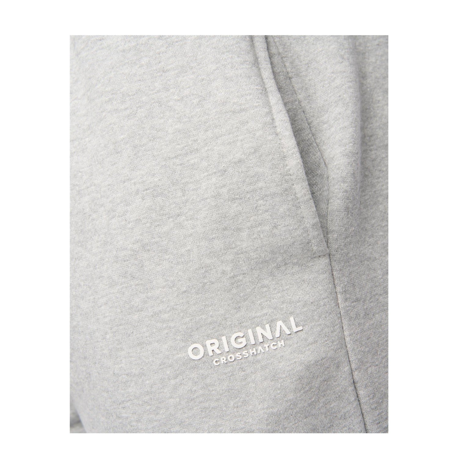 Grey Marl - Side - Crosshatch Mens Preece Jogging Bottoms