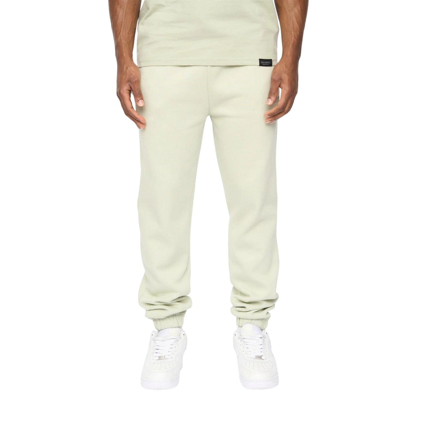 Light Olive - Front - Crosshatch Mens Preece Jogging Bottoms