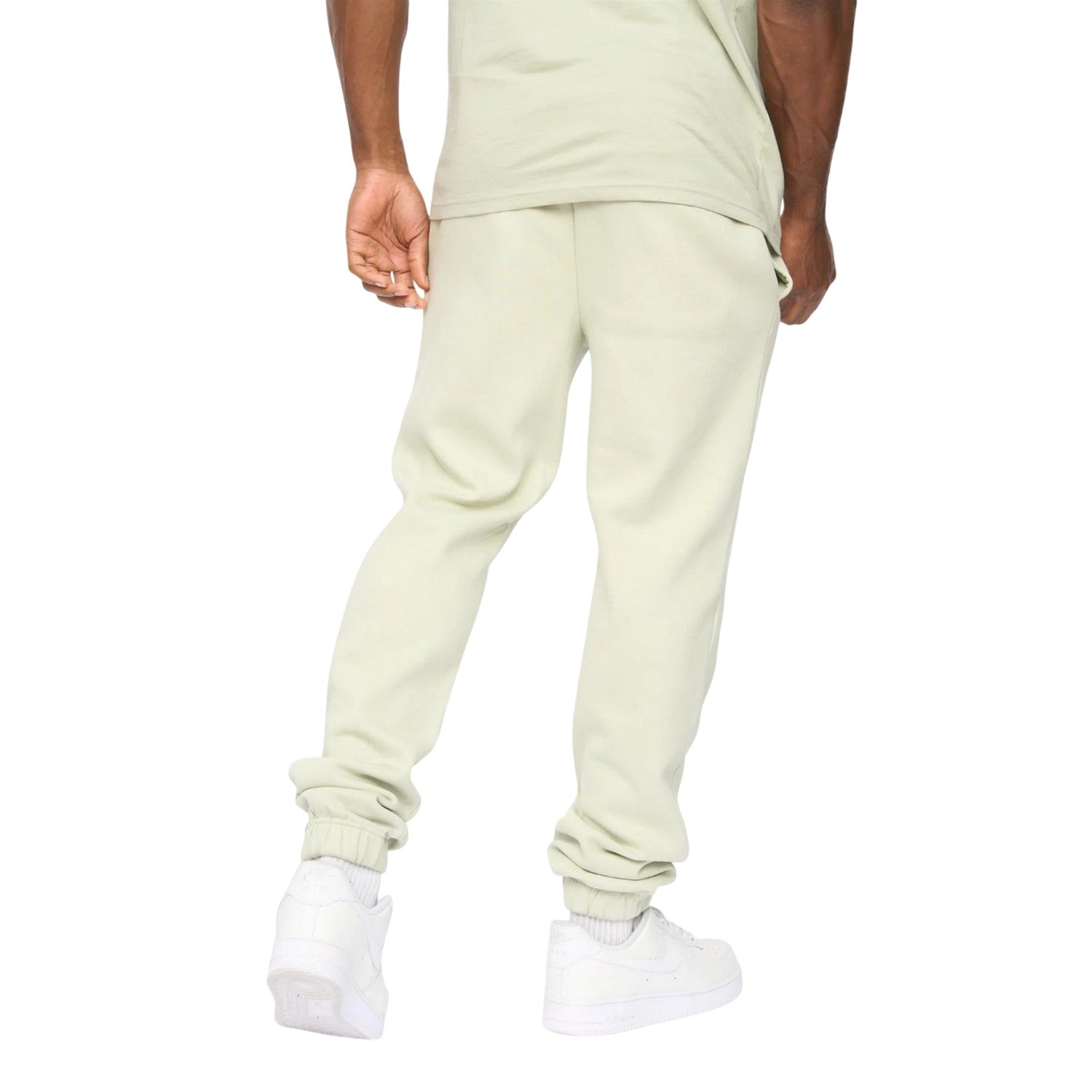Light Olive - Back - Crosshatch Mens Preece Jogging Bottoms