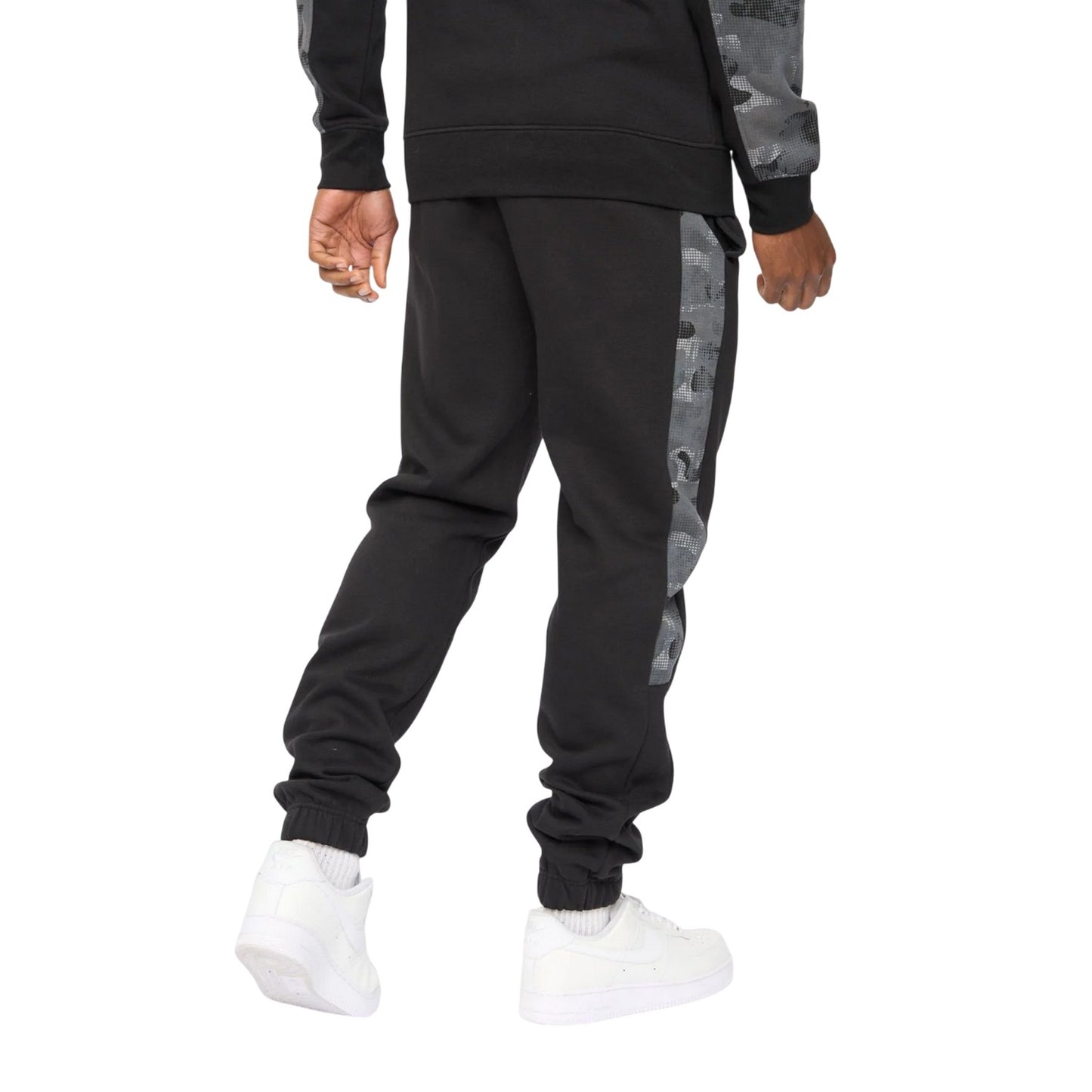 Black - Back - Crosshatch Mens Branton Jogging Bottoms