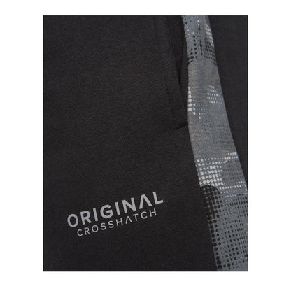 Black - Side - Crosshatch Mens Branton Jogging Bottoms