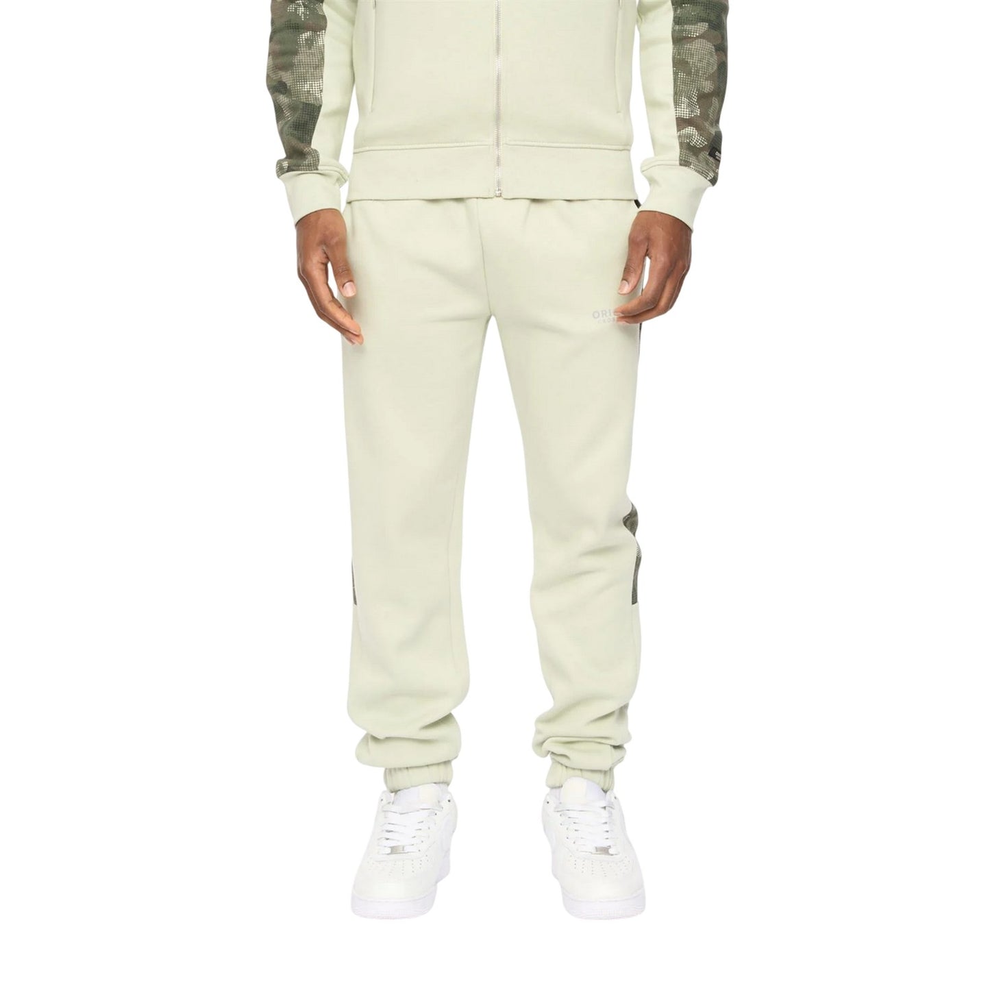 Light Olive - Front - Crosshatch Mens Branton Jogging Bottoms