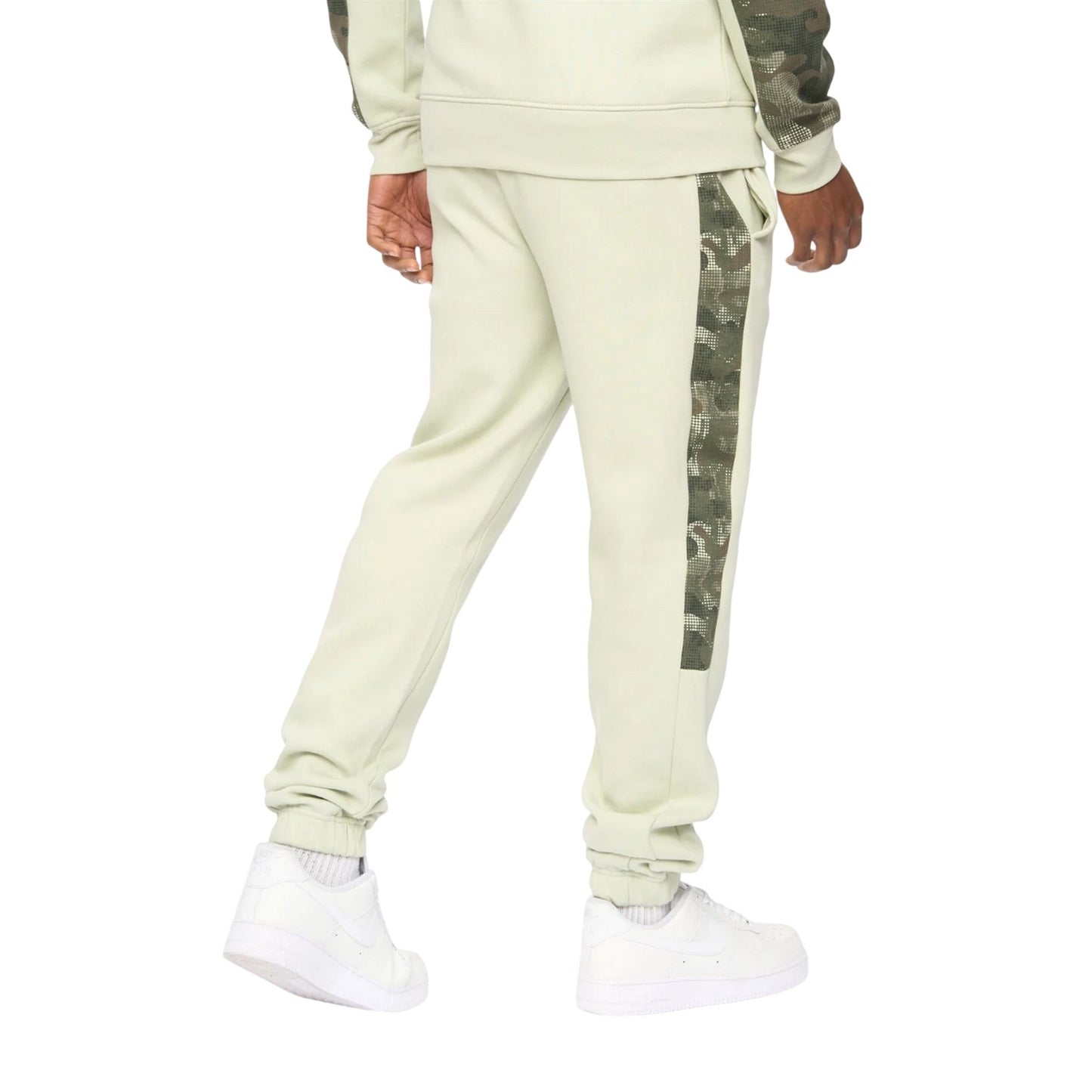 Light Olive - Back - Crosshatch Mens Branton Jogging Bottoms