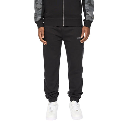 Black - Front - Crosshatch Mens Branton Jogging Bottoms