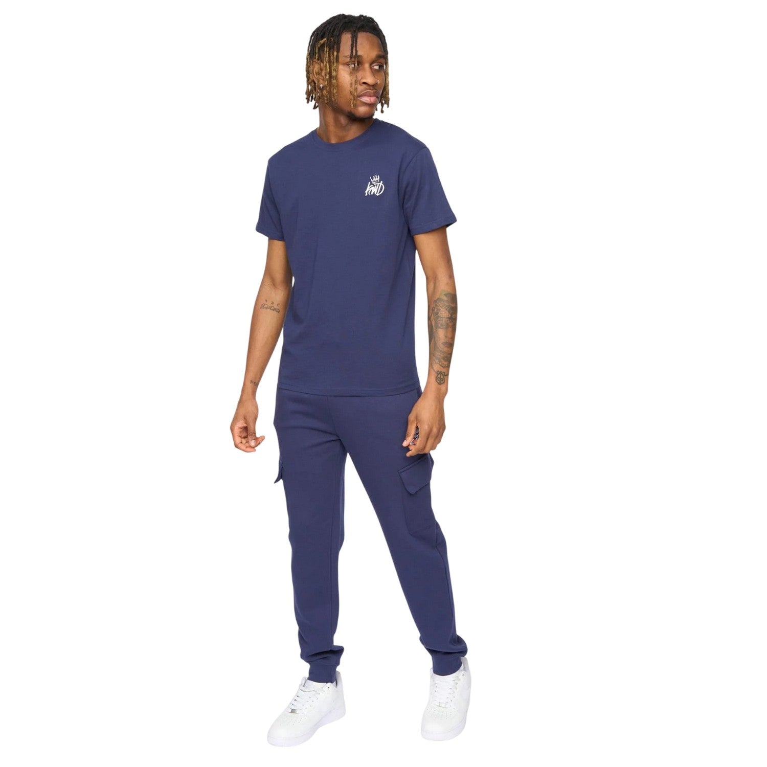 Navy - Lifestyle - Kings Will Dream Mens Crosby Cargo Jogging Bottoms