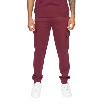 Burgundy - Front - Kings Will Dream Mens Crosby Cargo Jogging Bottoms
