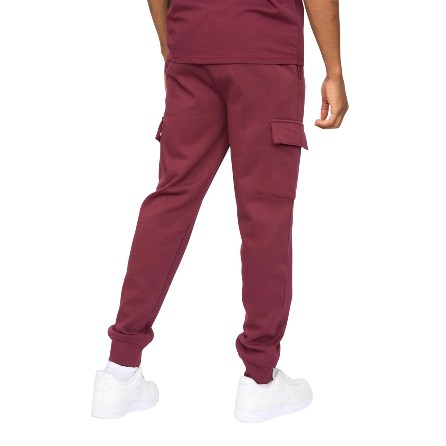 Burgundy - Back - Kings Will Dream Mens Crosby Cargo Jogging Bottoms