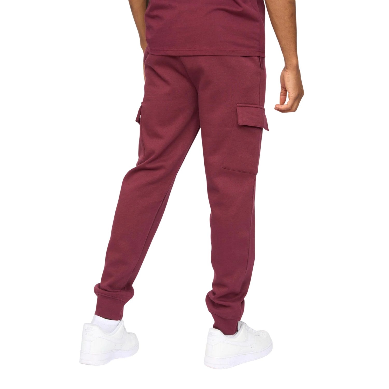 Burgundy - Back - Kings Will Dream Mens Crosby Cargo Jogging Bottoms