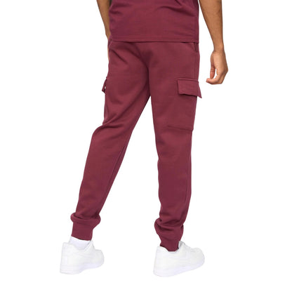 Burgundy - Back - Kings Will Dream Mens Crosby Cargo Jogging Bottoms