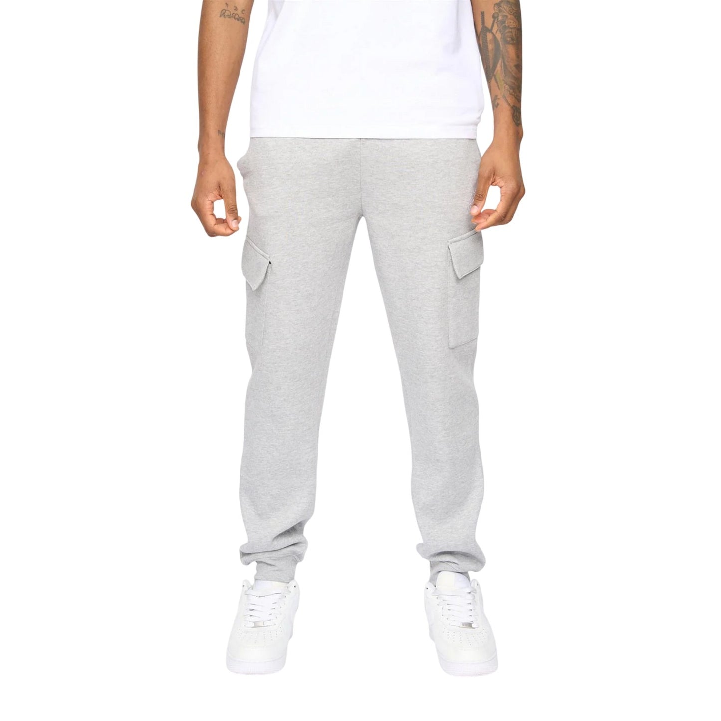 Grey Marl - Front - Kings Will Dream Mens Crosby Cargo Jogging Bottoms