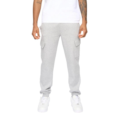 Grey Marl - Front - Kings Will Dream Mens Crosby Cargo Jogging Bottoms