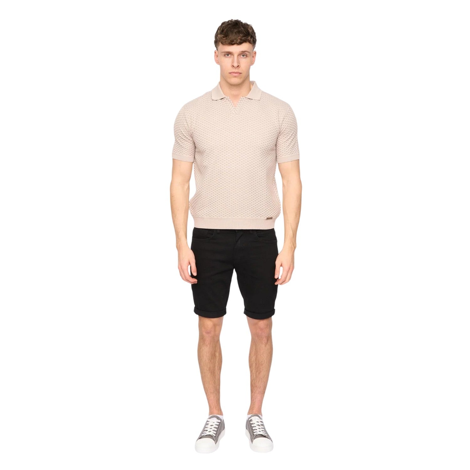 Stone - Pack Shot - Duck and Cover Mens Morwin Polo Shirt
