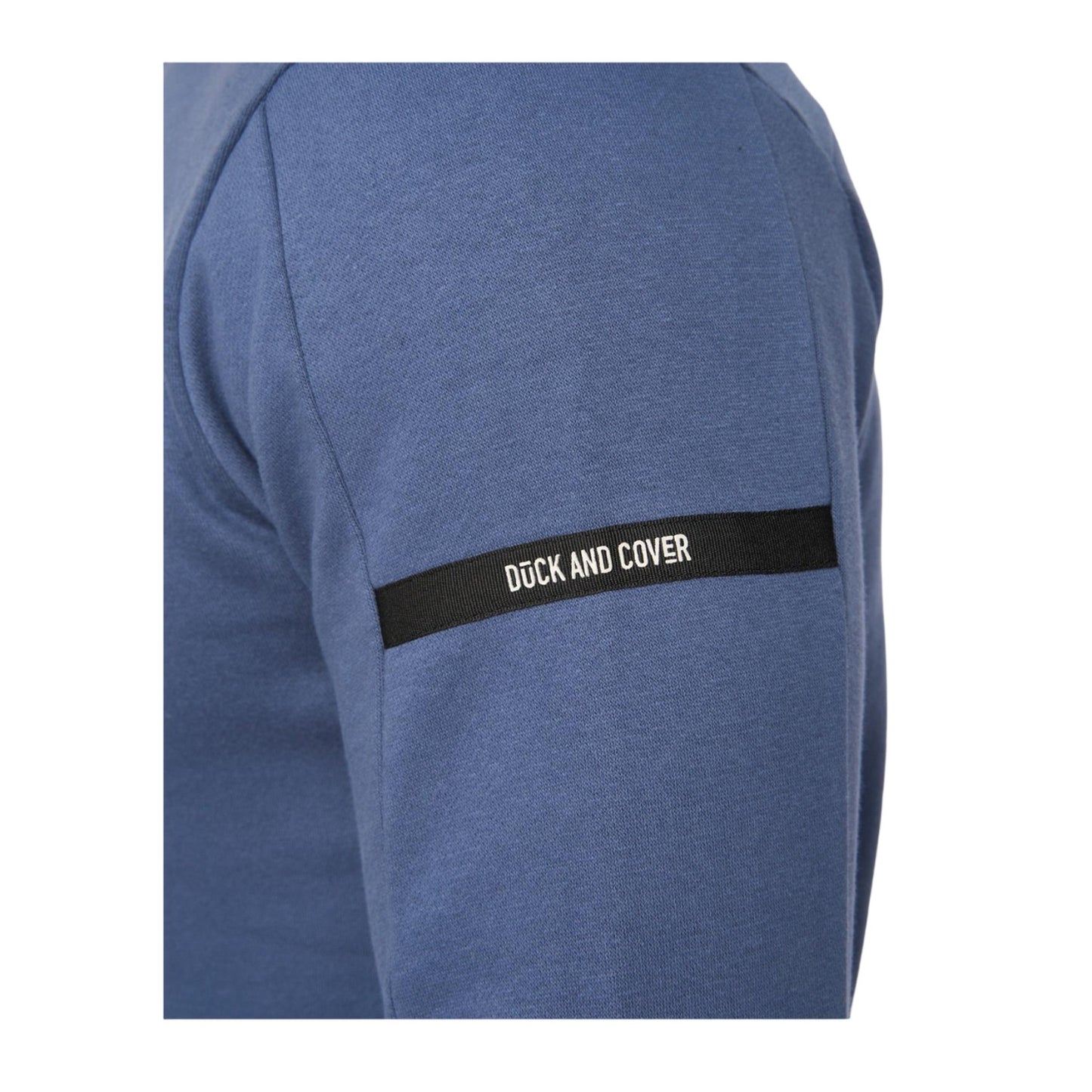 Denim Blue - Side - Duck and Cover Mens Stoneham Crew Neck Sweatshirt