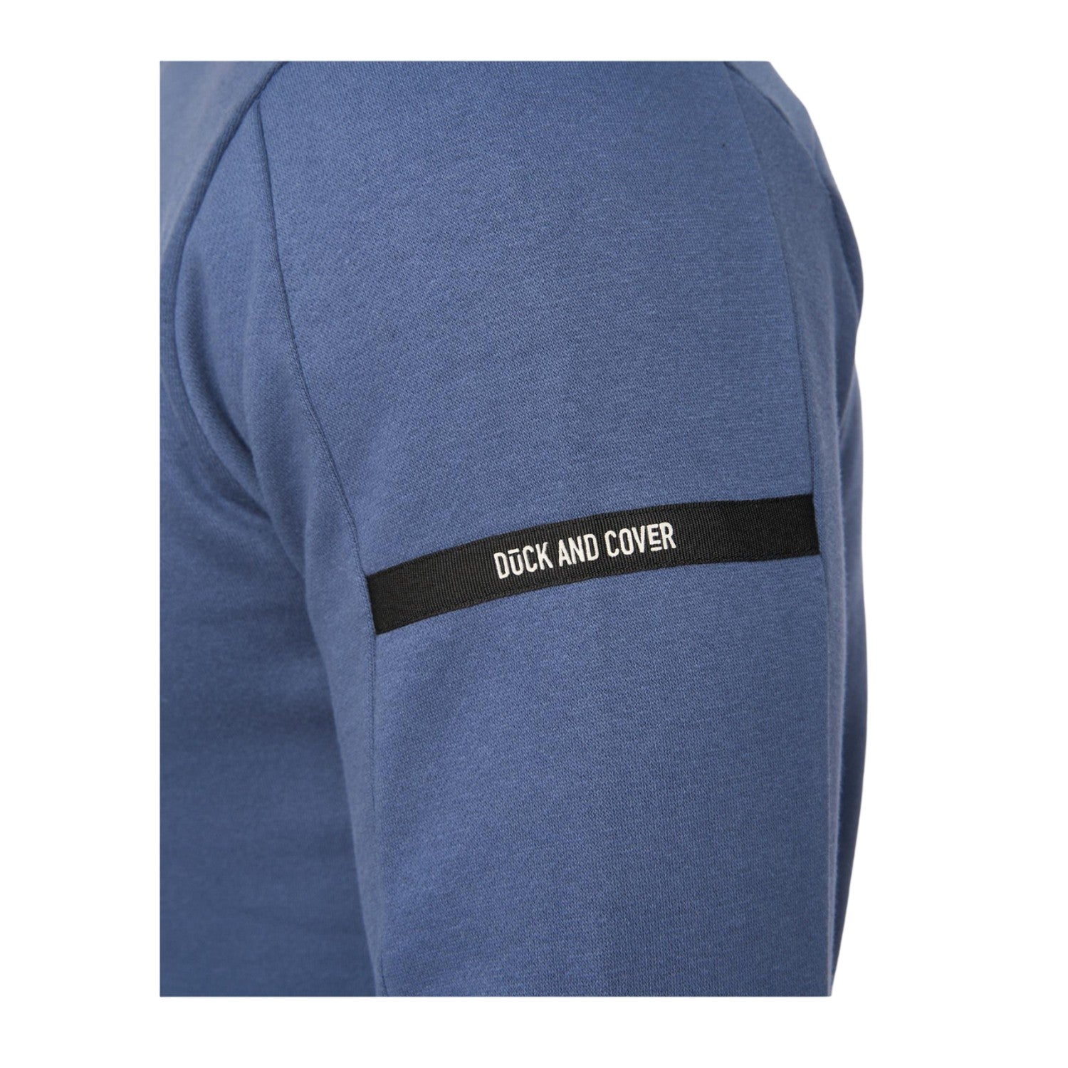 Denim Blue - Side - Duck and Cover Mens Stoneham Crew Neck Sweatshirt