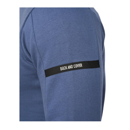 Denim Blue - Side - Duck and Cover Mens Stoneham Crew Neck Sweatshirt