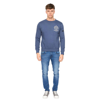 Denim Blue - Lifestyle - Duck and Cover Mens Stoneham Crew Neck Sweatshirt