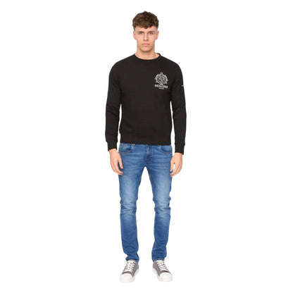 Black - Lifestyle - Duck and Cover Mens Stoneham Crew Neck Sweatshirt