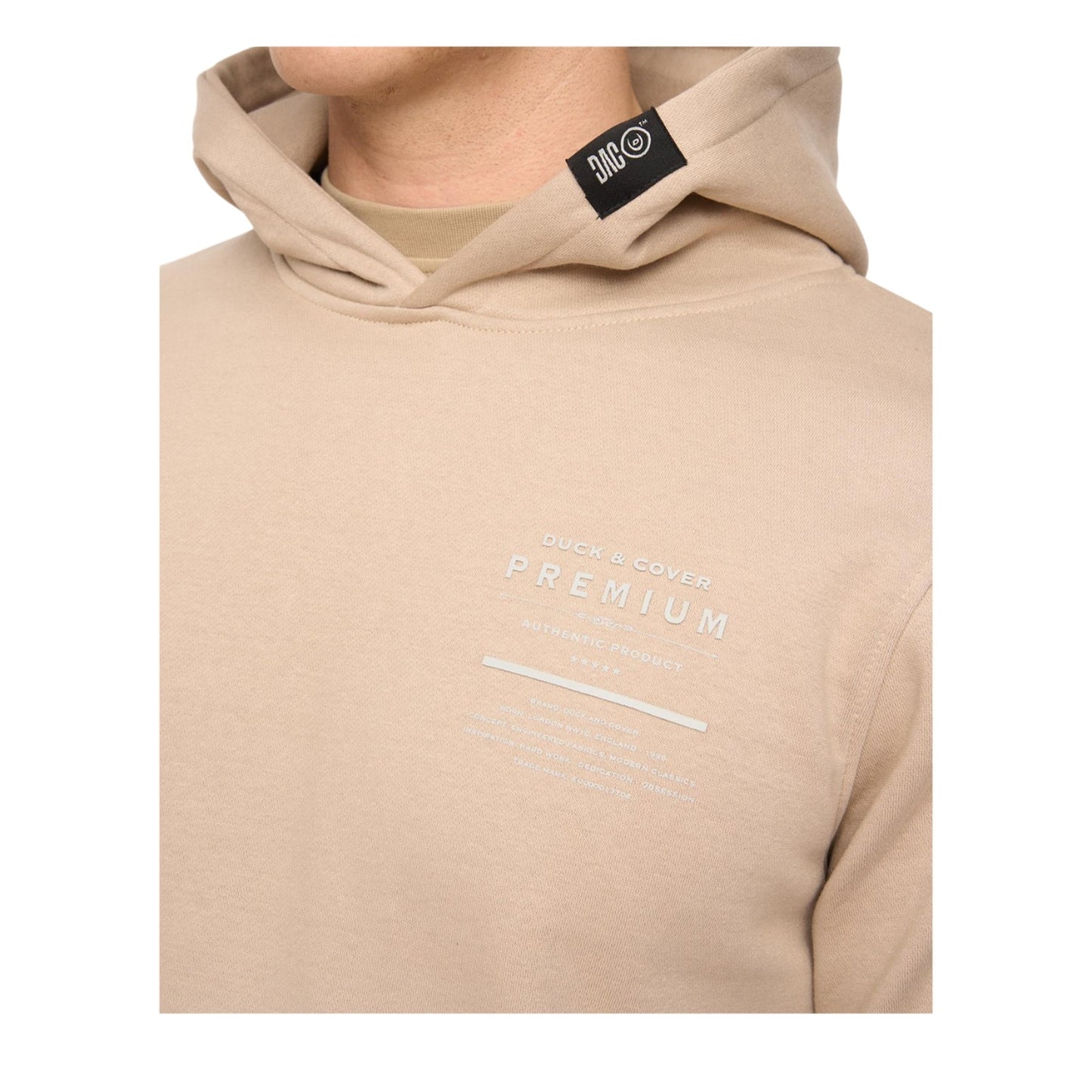 Stone - Side - Duck and Cover Mens Rayland Hoodie