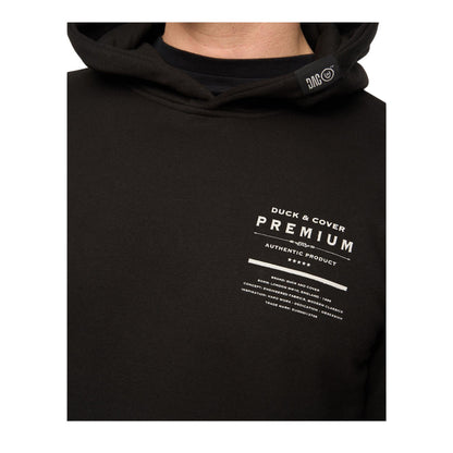 Black - Side - Duck and Cover Mens Rayland Hoodie