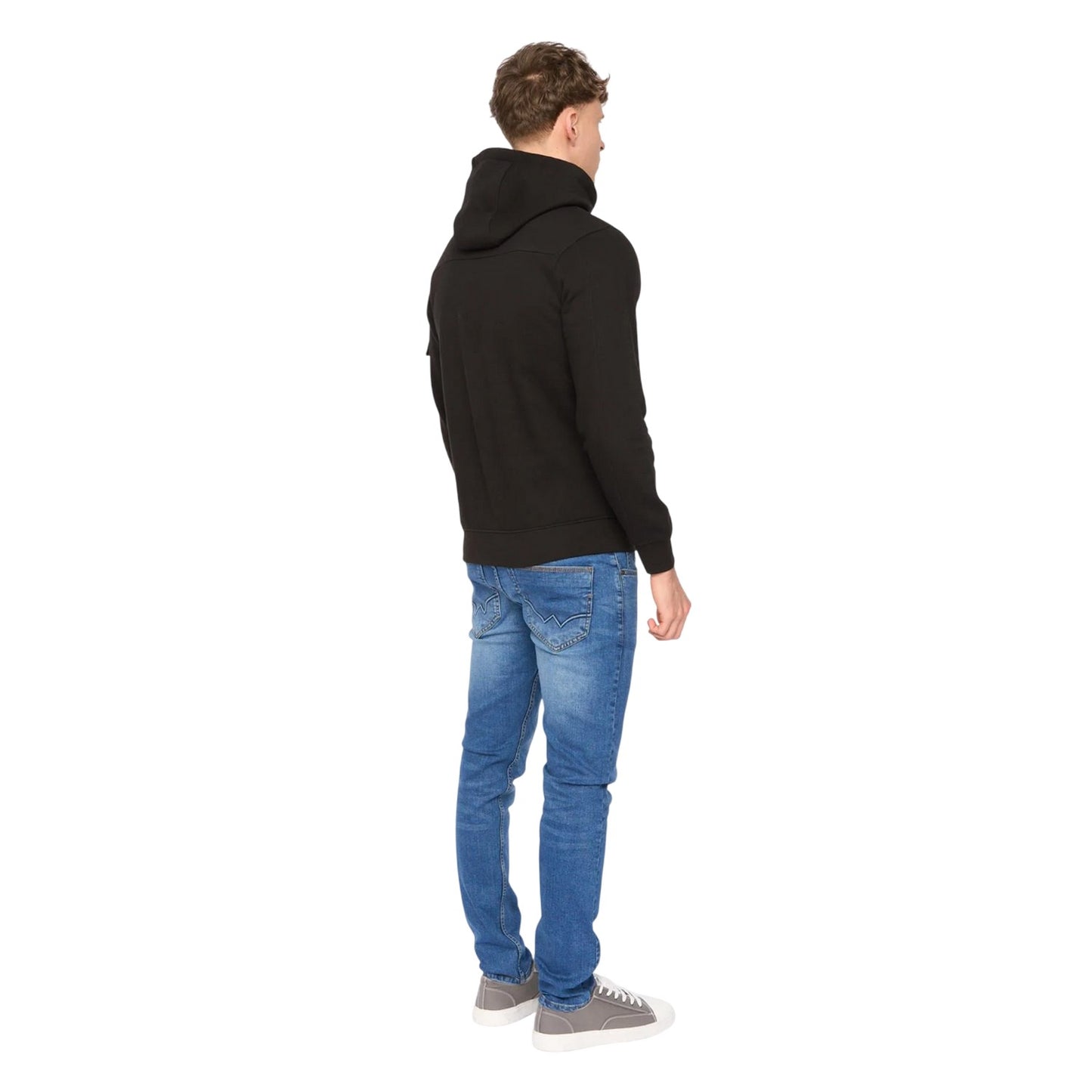Black - Back - Duck and Cover Mens Wrentham Hoodie