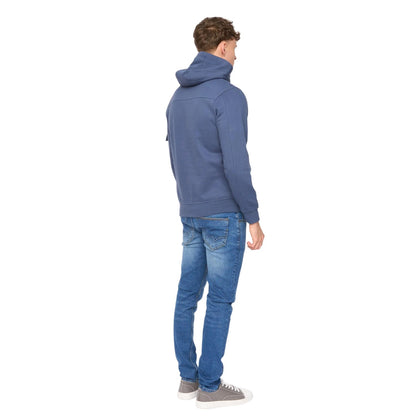 Denim Blue - Back - Duck and Cover Mens Wrentham Hoodie