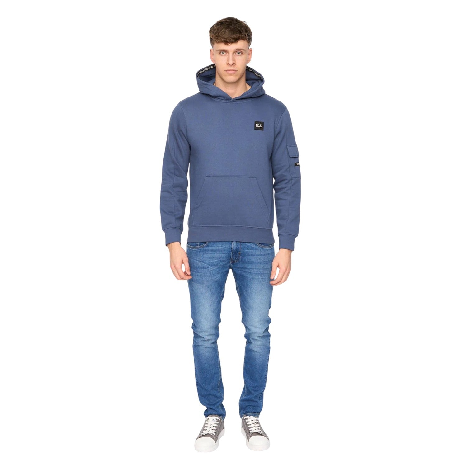 Denim Blue - Lifestyle - Duck and Cover Mens Wrentham Hoodie