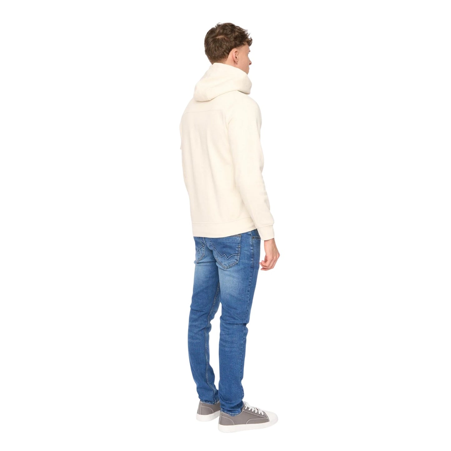 Light Stone - Back - Duck and Cover Mens Wrentham Hoodie
