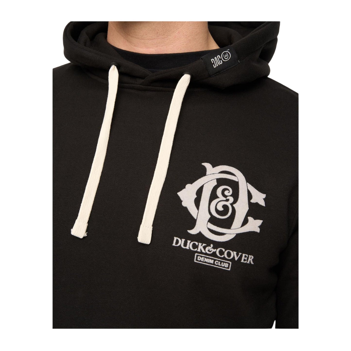 Black - Side - Duck and Cover Mens Randolph Hoodie