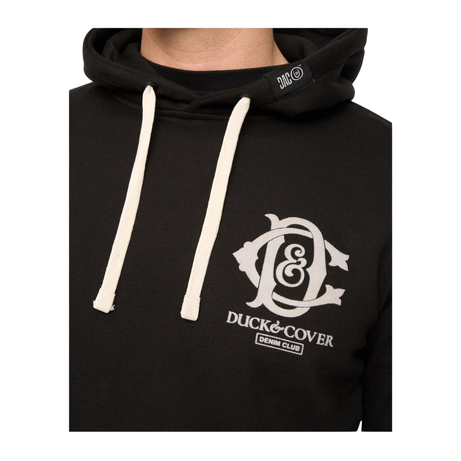 Black - Side - Duck and Cover Mens Randolph Hoodie