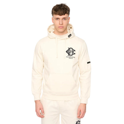 Light Stone - Front - Duck and Cover Mens Randolph Hoodie