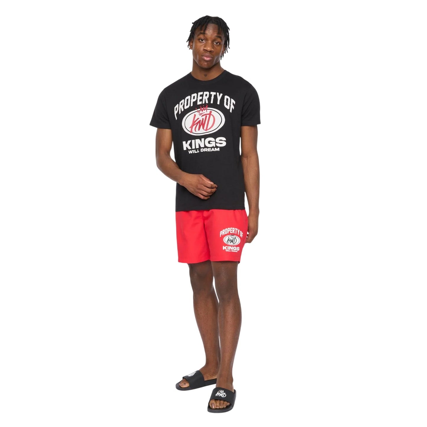 Red - Side - Kings Will Dream Mens Prop Swim Shorts