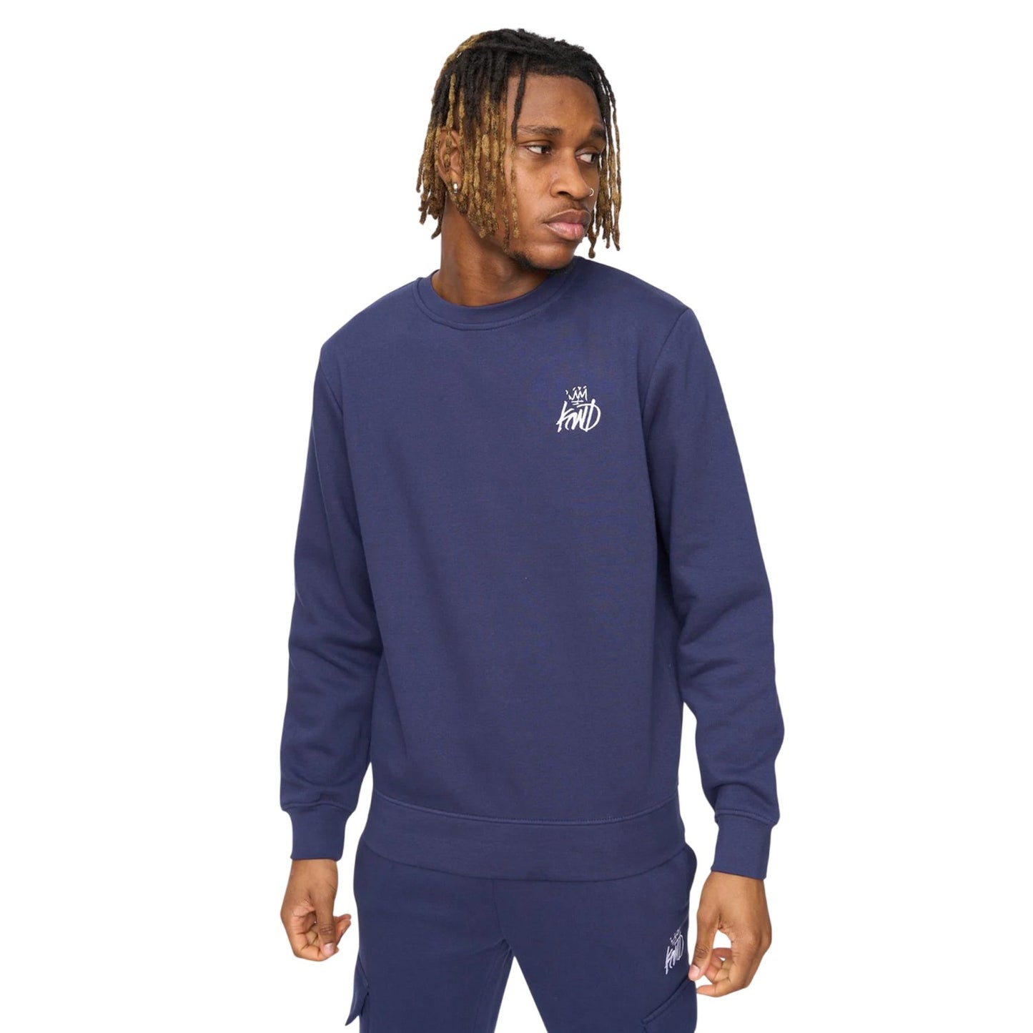 Navy - Front - Kings Will Dream Mens Crosby Crew Neck Sweatshirt