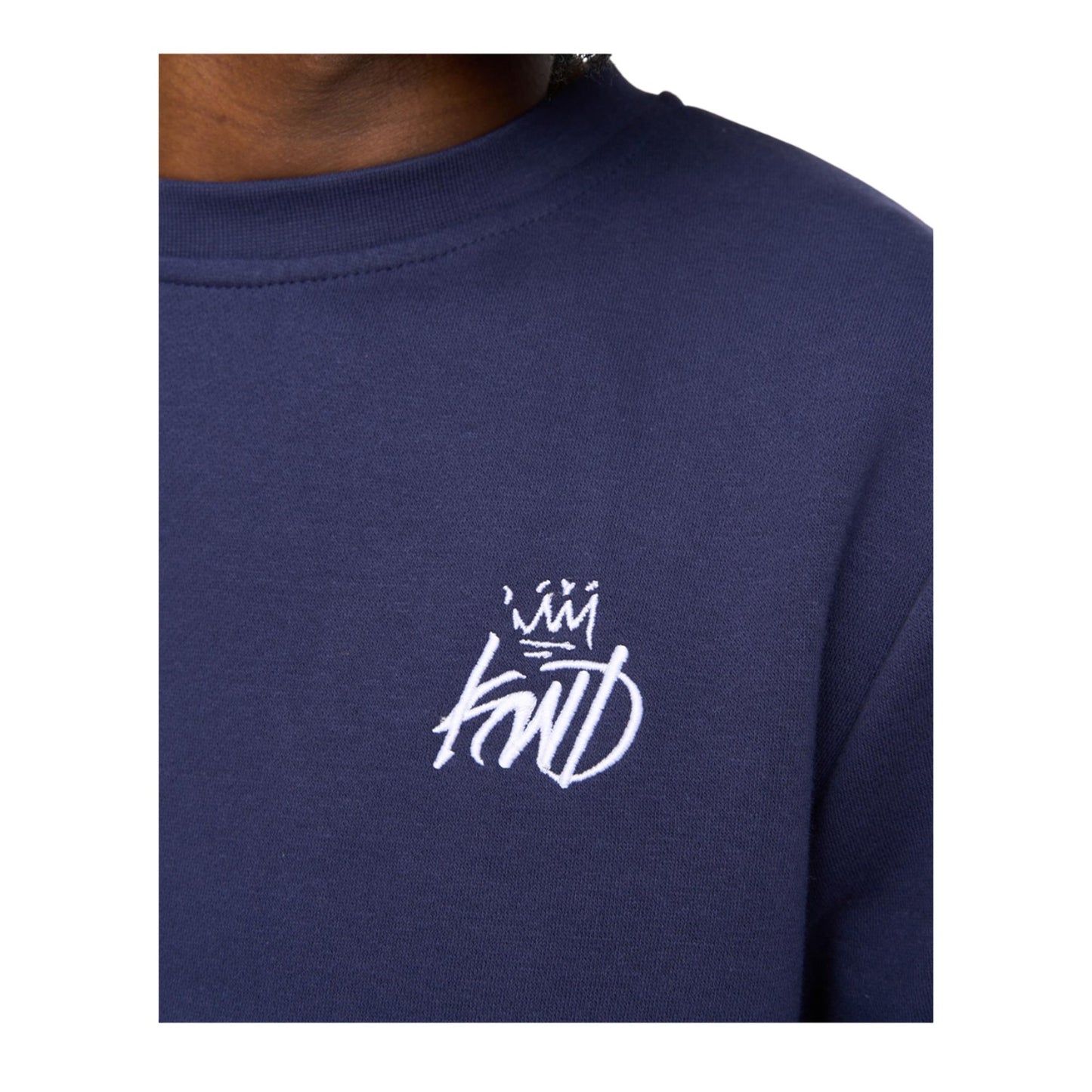 Navy - Side - Kings Will Dream Mens Crosby Crew Neck Sweatshirt