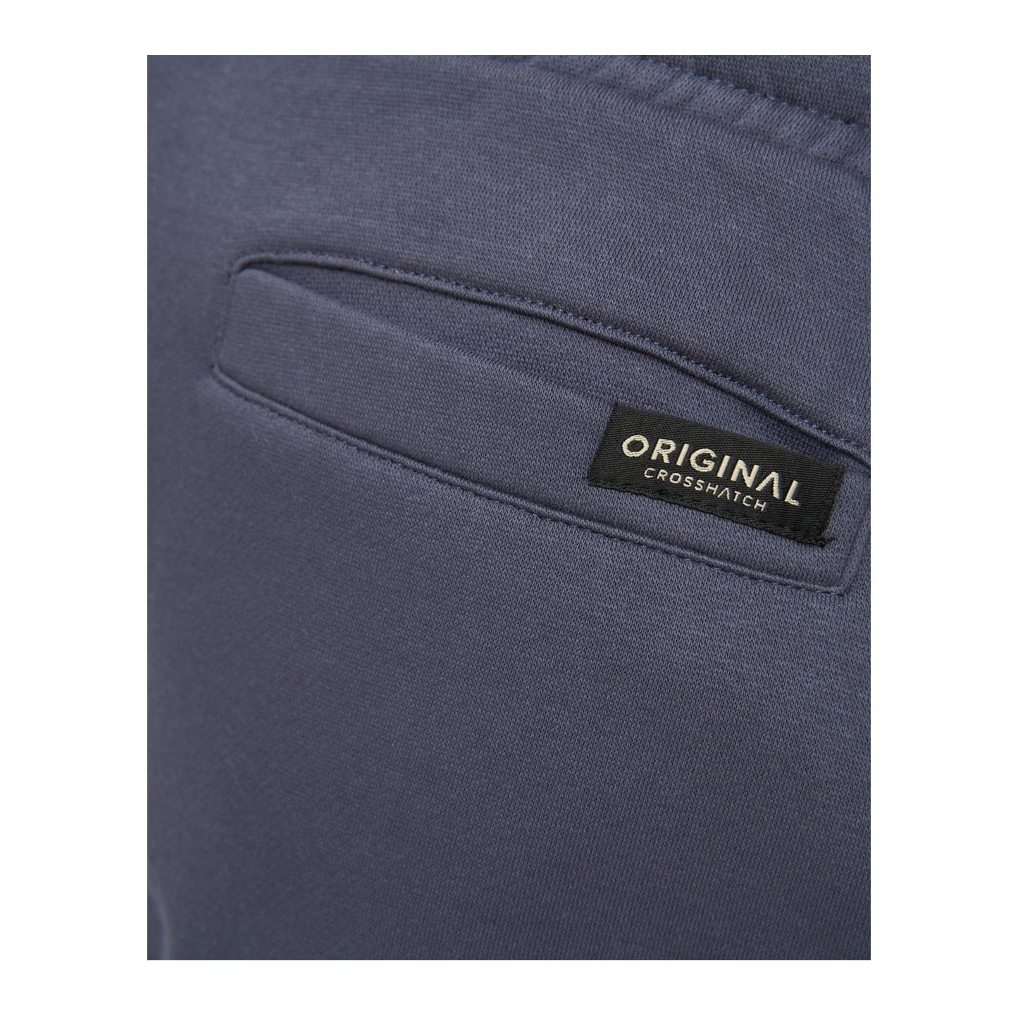 Navy - Side - Crosshatch Mens Crufton Jogging Bottoms
