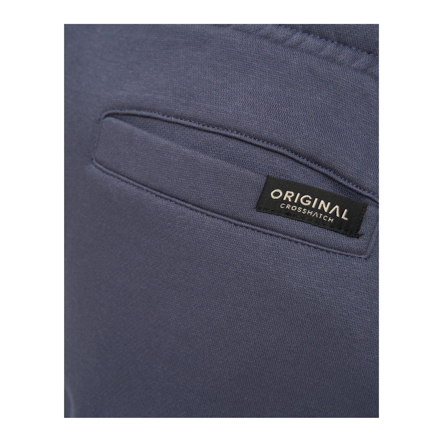 Navy - Side - Crosshatch Mens Crufton Jogging Bottoms