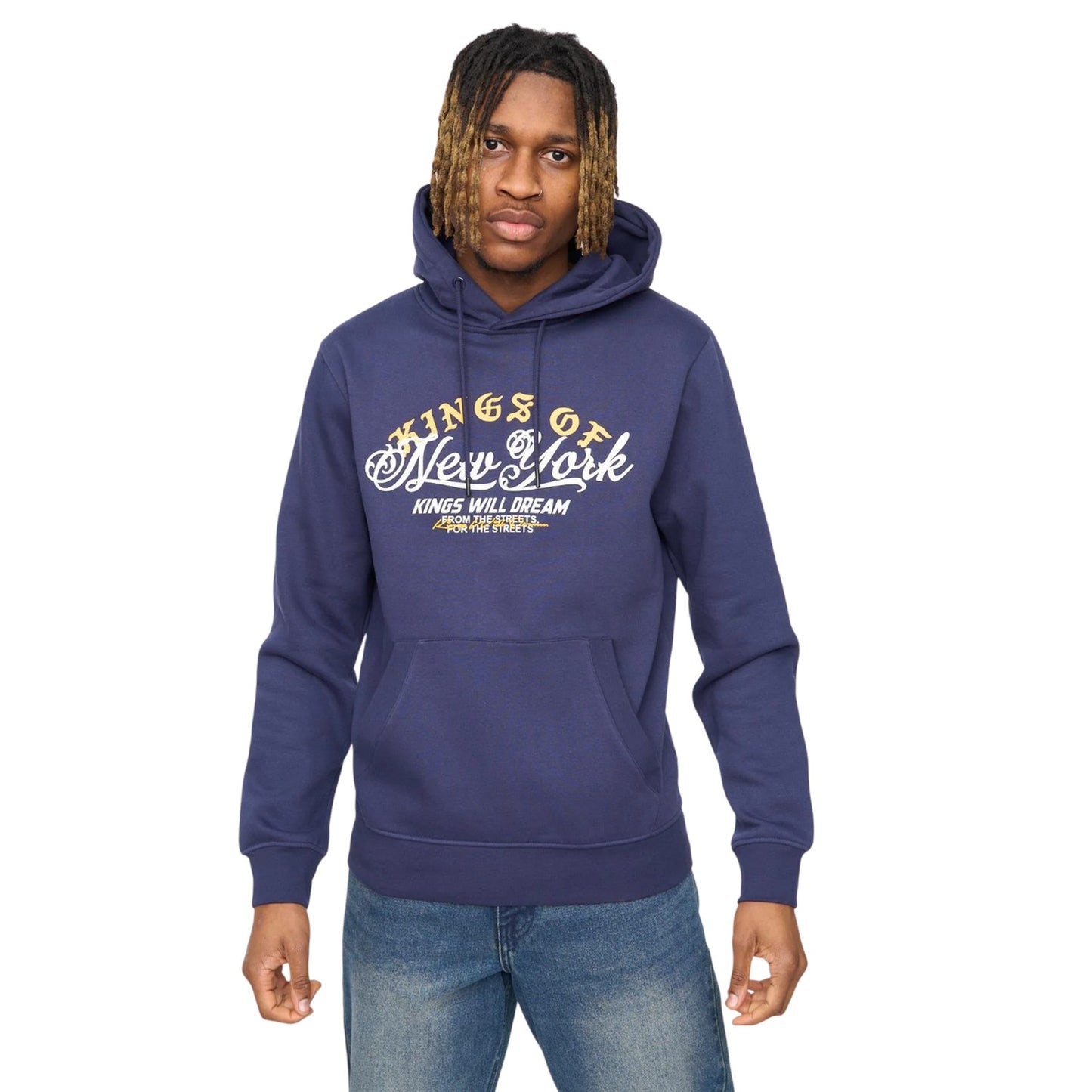 Navy - Front - Kings Will Dream Mens Affiliated Hoodie