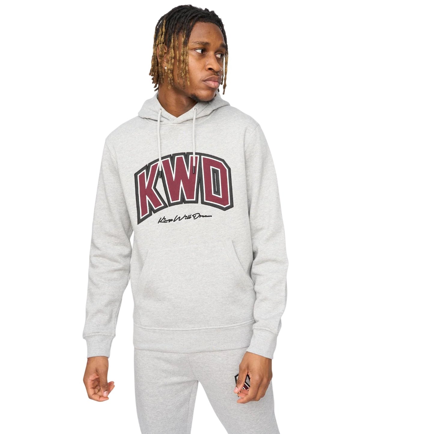 Grey Marl - Front - Kings Will Dream Mens Kingdome Hoodie
