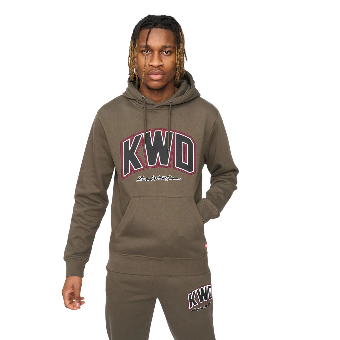 Olive - Front - Kings Will Dream Mens Kingdome Hoodie