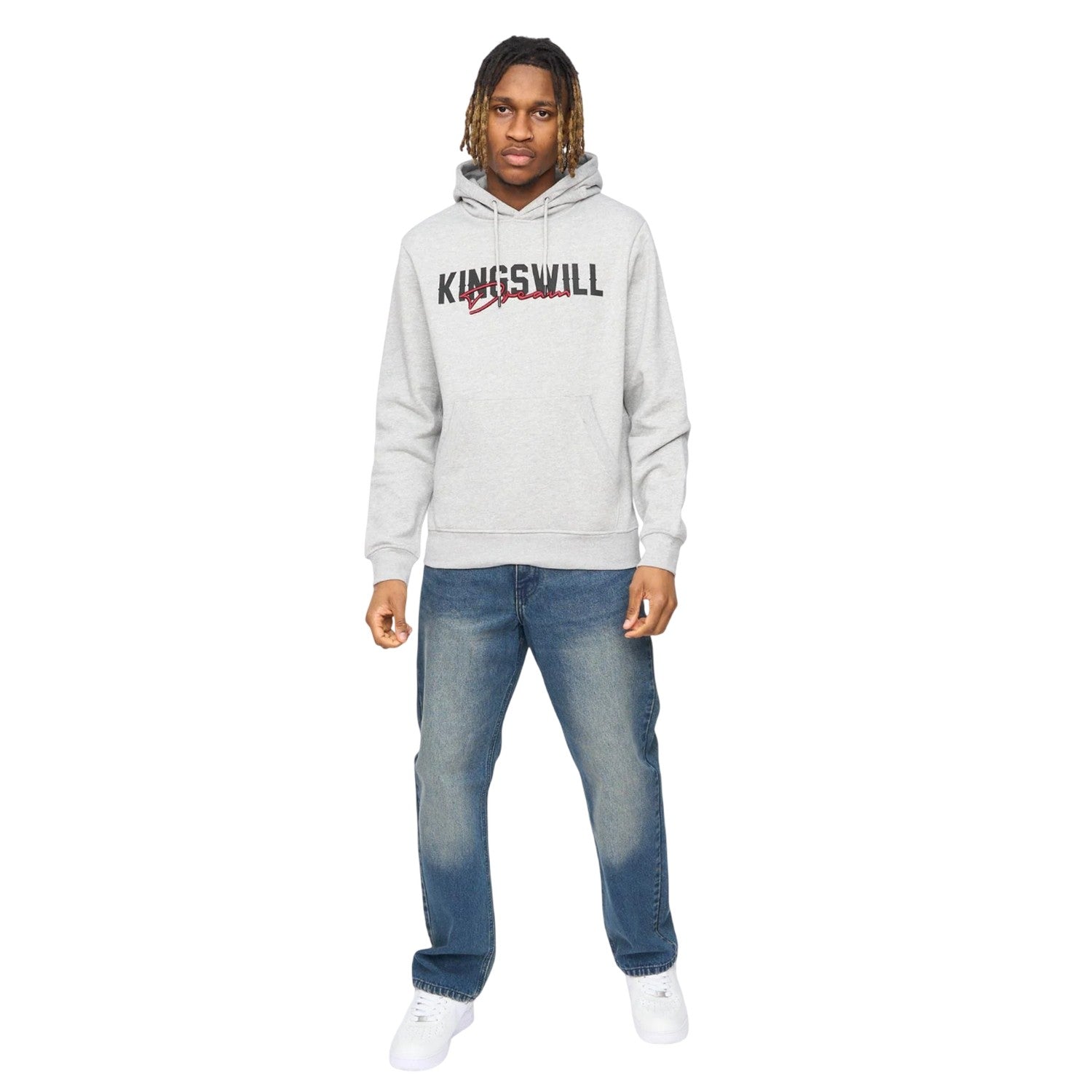Grey Marl - Side - Kings Will Dream Mens Bilkie Hoodie
