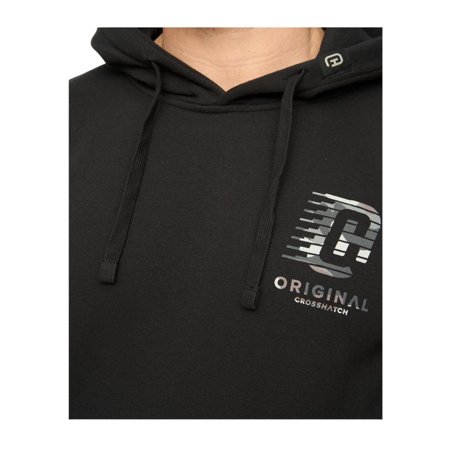 Black - Side - Crosshatch Mens Winchamp Hoodie