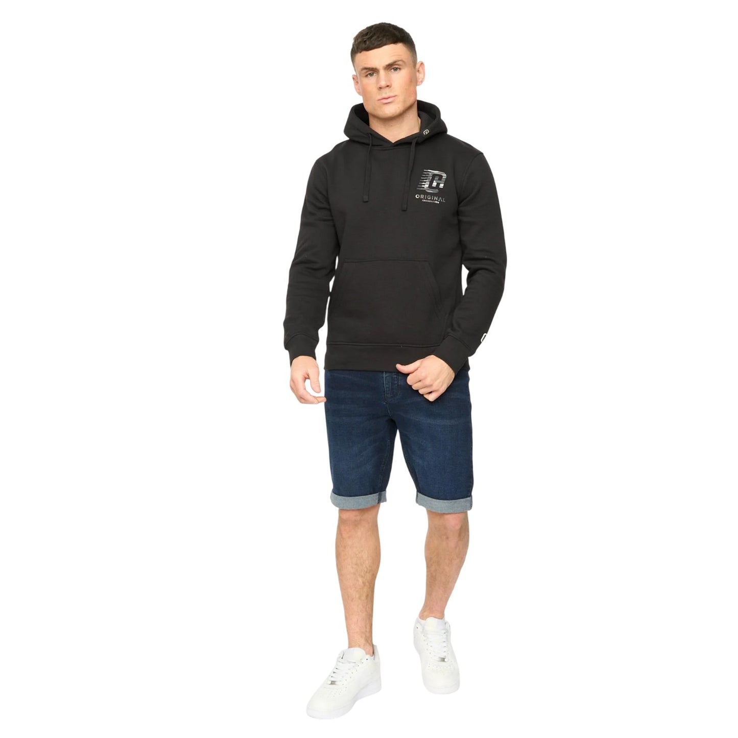 Black - Lifestyle - Crosshatch Mens Winchamp Hoodie