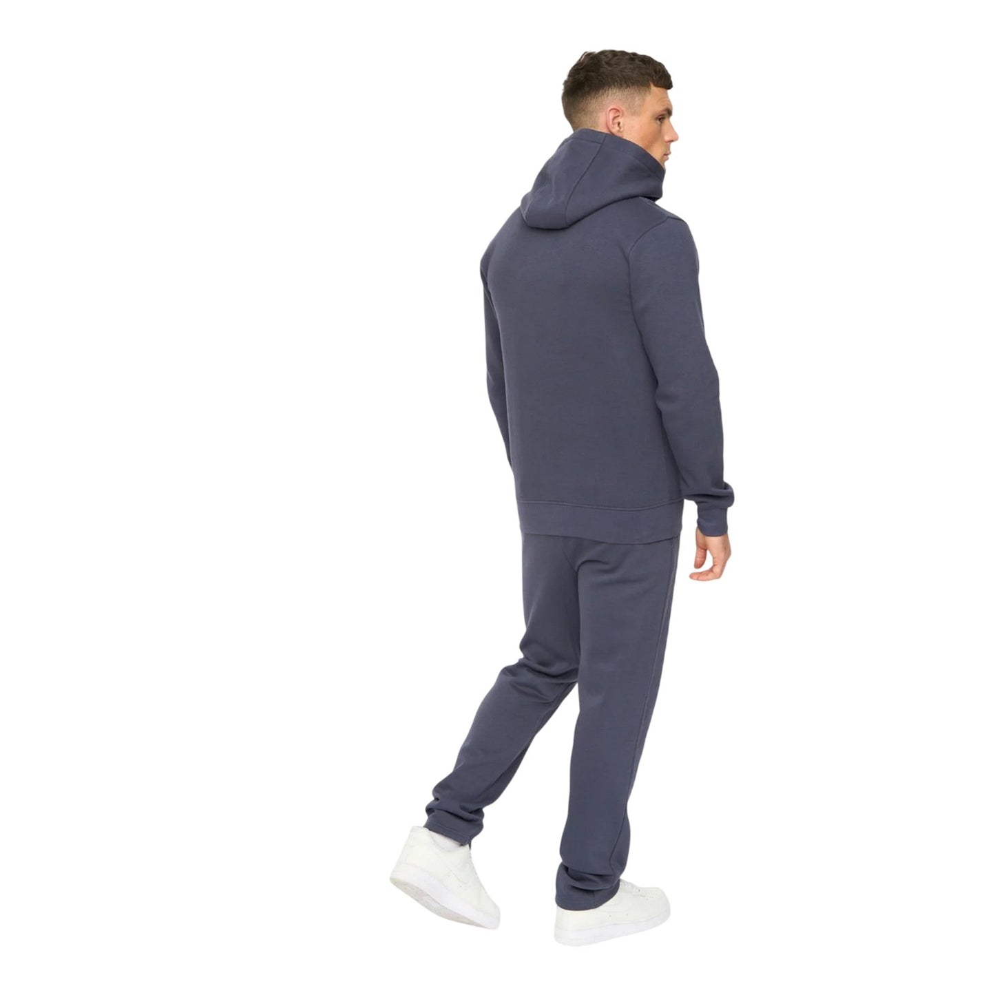 Navy - Back - Crosshatch Mens Crufton Hoodie