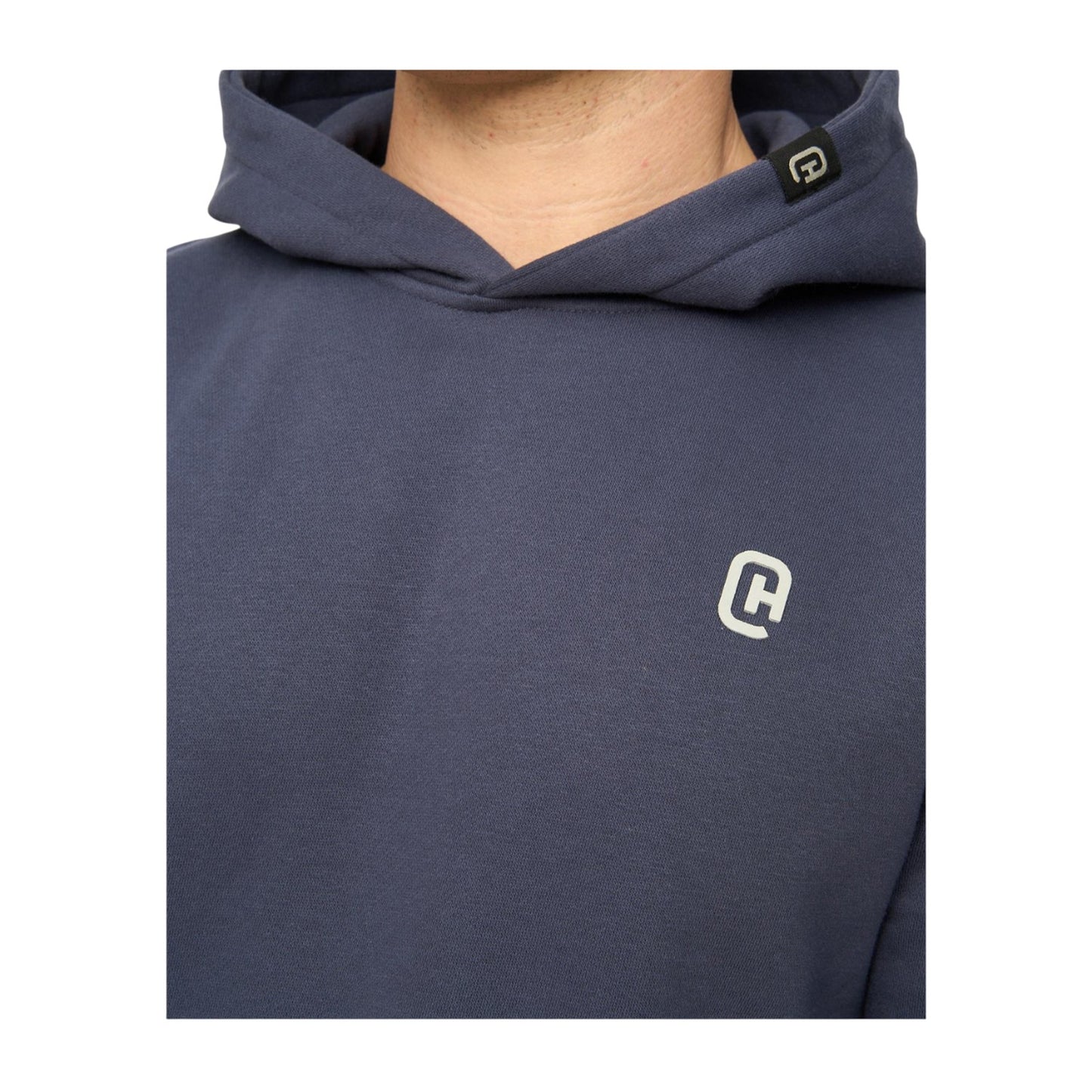 Navy - Side - Crosshatch Mens Crufton Hoodie
