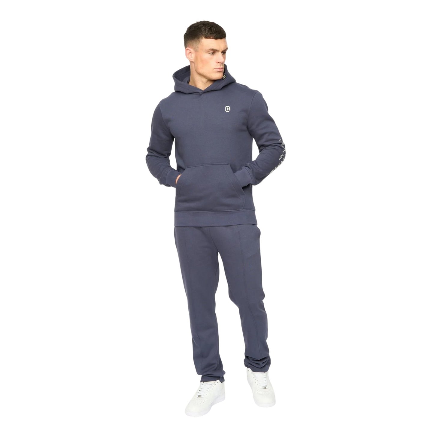Navy - Lifestyle - Crosshatch Mens Crufton Hoodie